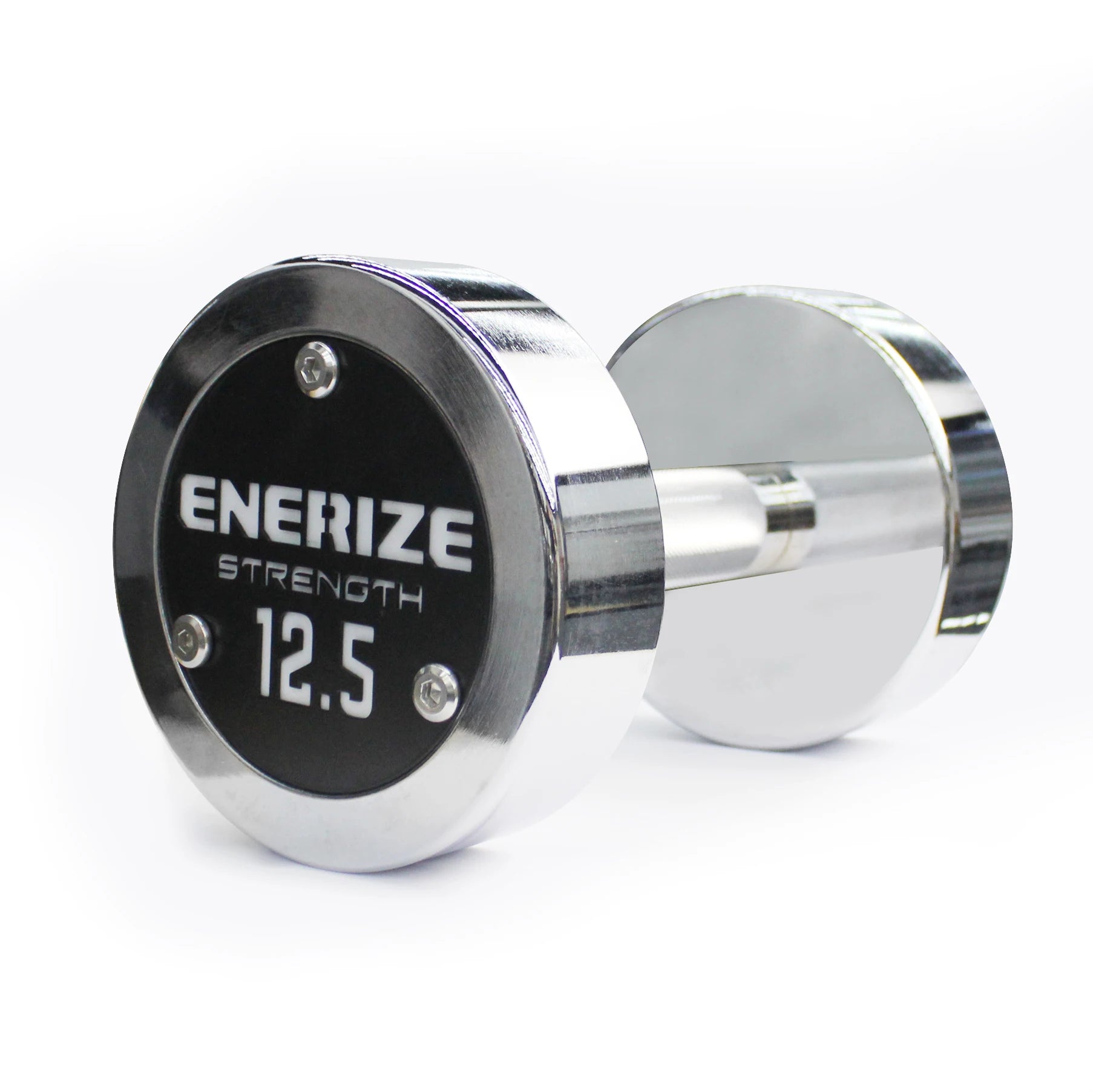 Round Rotate Dumbbell Free Weights Silver Steel Dumbbells Custom Logo Stainless Steel Dumbbell