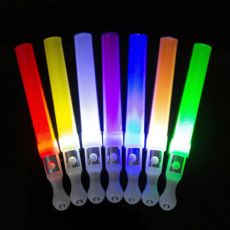 Customized Ramadan Graduation Party Concert Live House Short Led Light Flashing Wand Fluorescence Glow Dark Sticks Bulk Suppl
