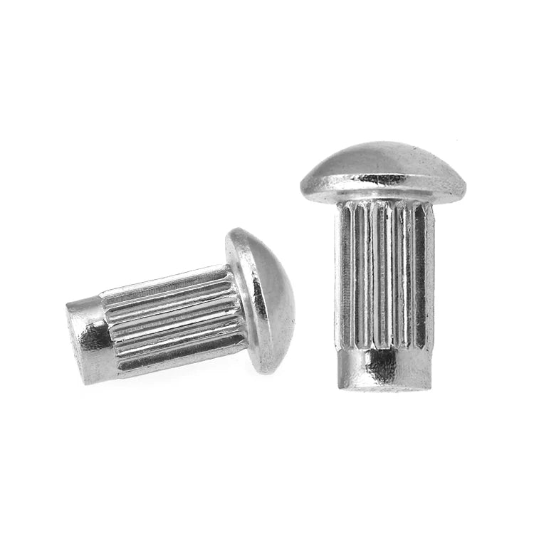 M2 M2.5 M3 M4 M5 304 Stainless Steel Button Round Head Knurled Shank Solid Rivet Self Plugging GB827 Diameter 2 3 4 5mm
