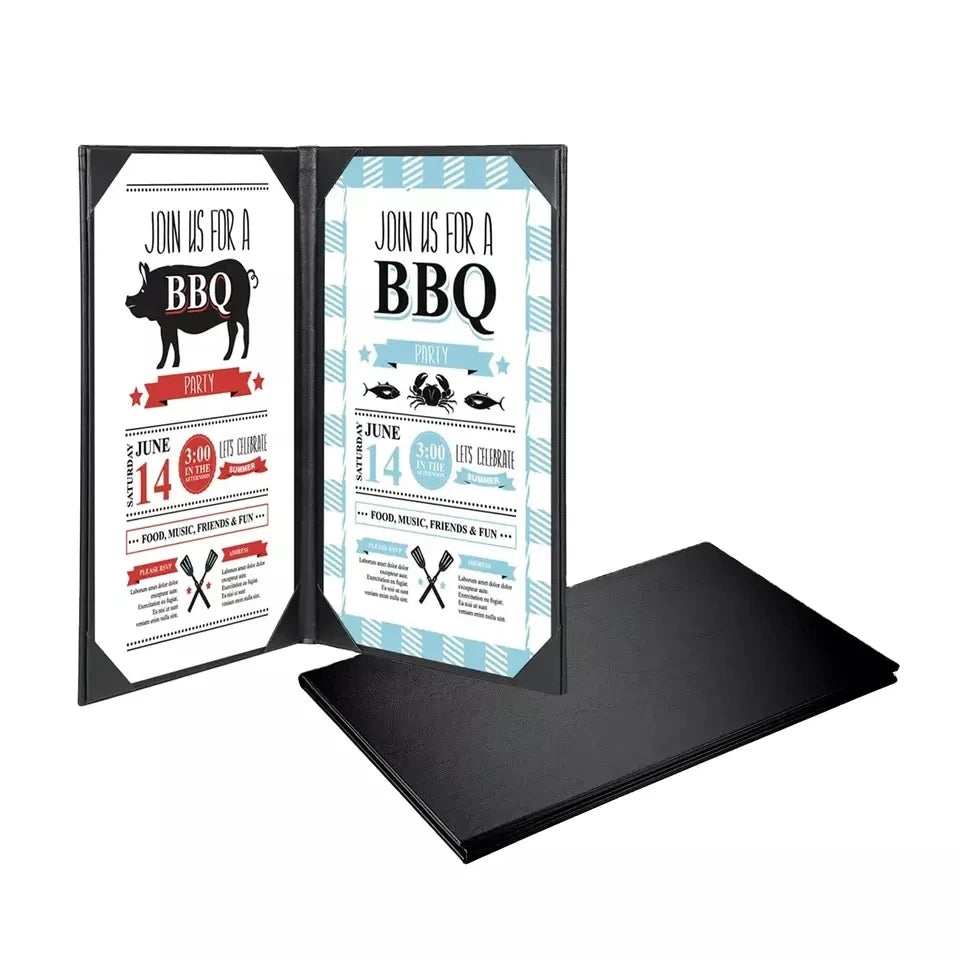 Wholesale Cheap Price Leather Products Good Quality Restaurant Menu Covers 8.5x14