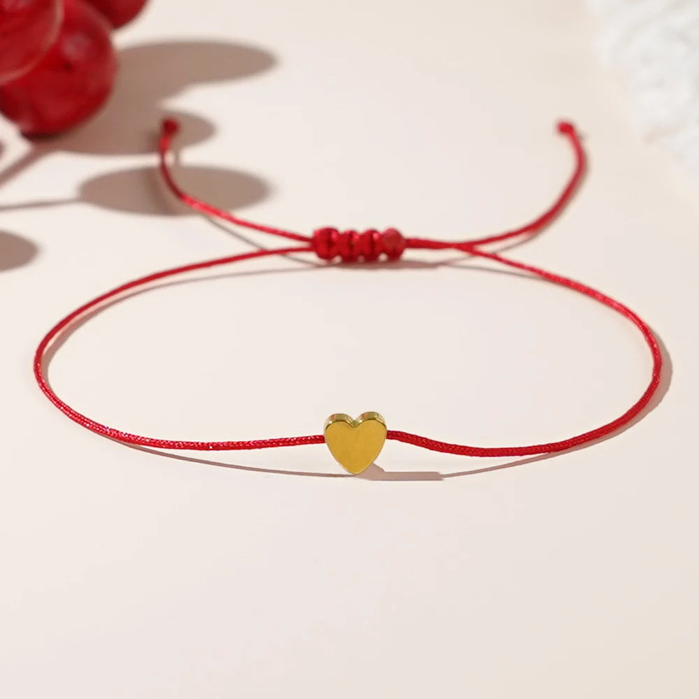 Go2boho New Design Minimalist Boho Jewelry Colorful Thread Golden Hematite Stone Love Couple Charm Bracelets for Women