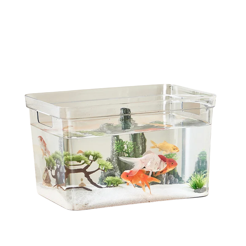 Plastic Aquarium Fish tank for Tabletop Reptile Tank for Turtle Tortoise Lizard and Small Animals Small to Medium Size