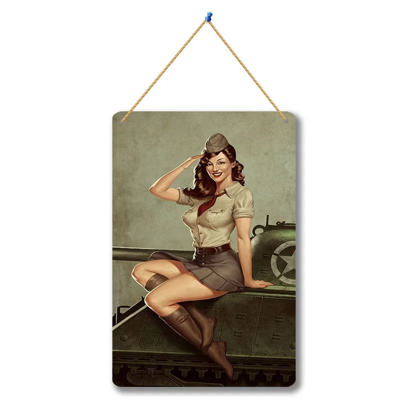 Custom Antique Imitation Metal Plaque 20x30cm UV Printing Personalized Home Decor Sign CMYK Color