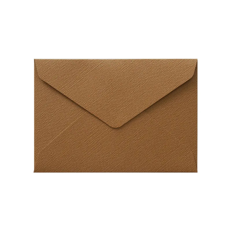 Linen Envelope Retro Kraft Paper Invitation Letter Postcard Greeting Card Thank You Card Gift Card School Supplies