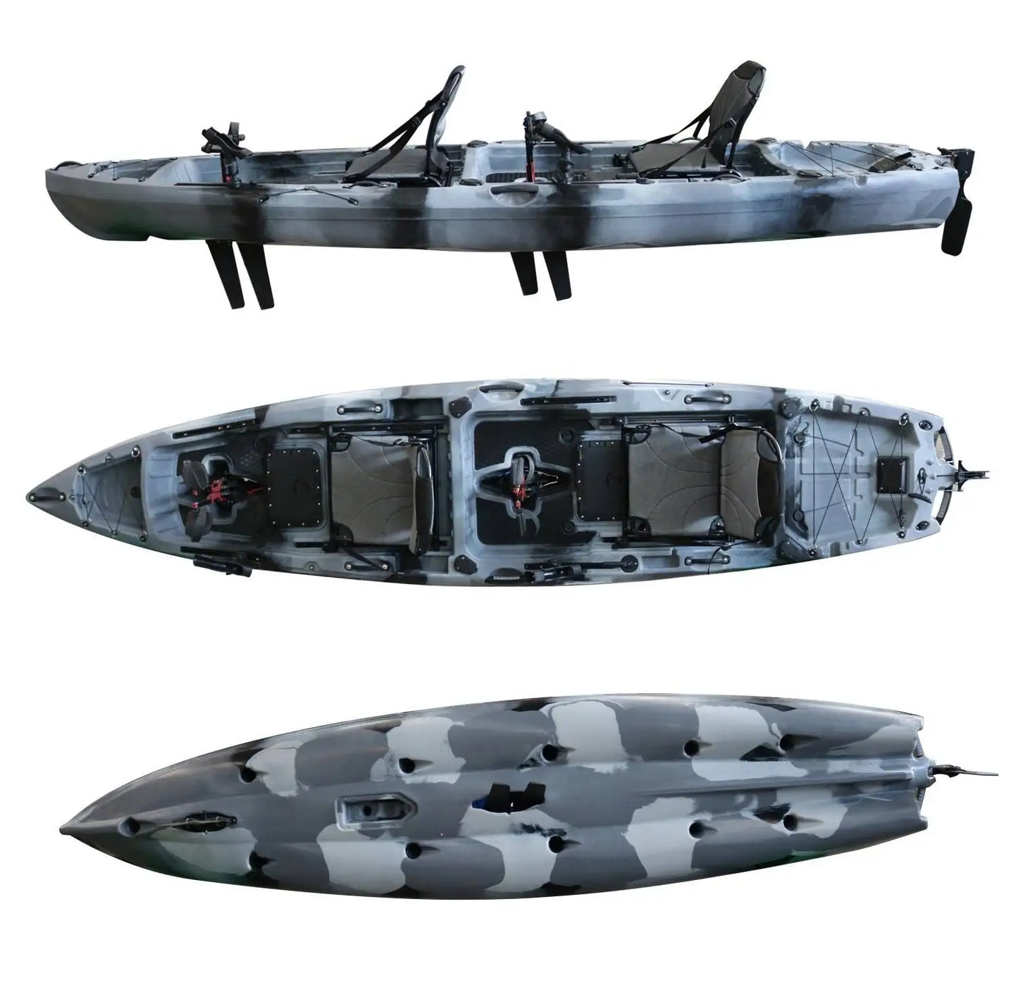Speed Promotional Two-Person Kayak with Flap Pedal Various Stability Cheap Sale