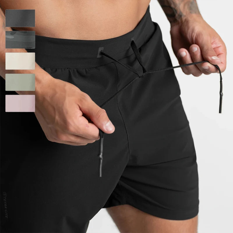 High Quality Polyester Men Quick Dry Gym Training Shorts With Pockets Workout Sports Shorts