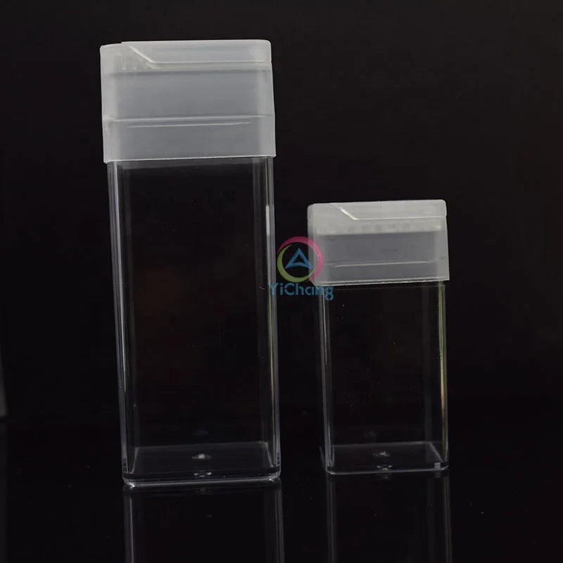 Low MOQ 2oz Glitter Container Round Square Glitter Shaker Plastic Empty Glitter Jars