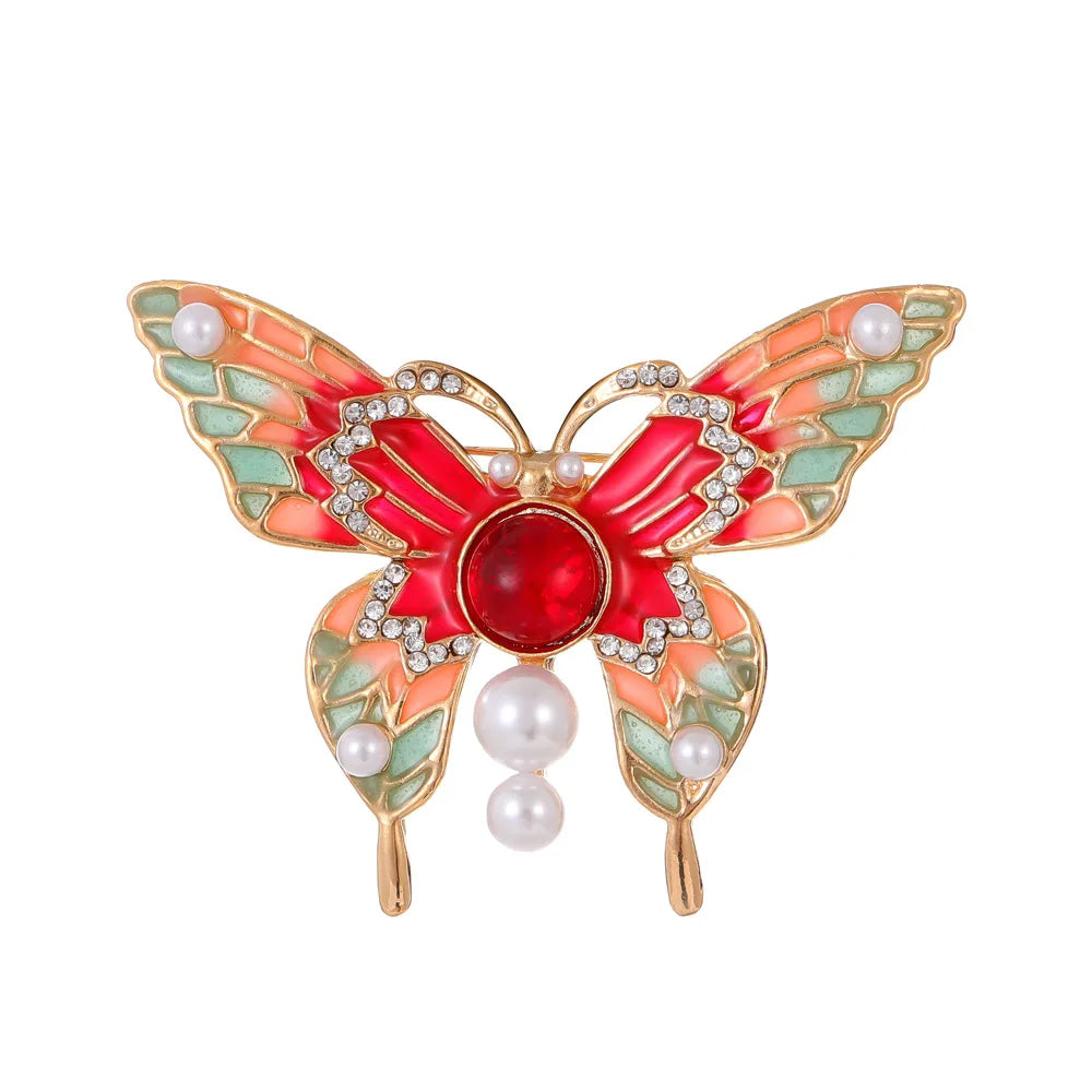 DRAL1105 Enamel Butterfly Brooch With Elegant Temperament Simple and Personalized Accessories Animal Pins