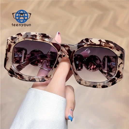 Teenyoun Brand Name Category  Gafas Sunglass Oversized Square Sunglasses Women Private Label Sunglasses Men 2024 Wholesale