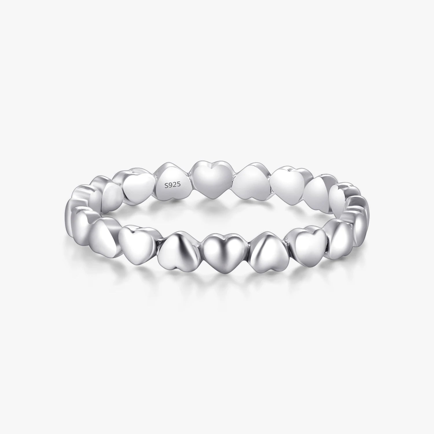Hot Authentic Original Fashion 100% Solid 925 Sterling Silver Heart Finger Ring Forever Love Jewelry Valentine's Day Gift
