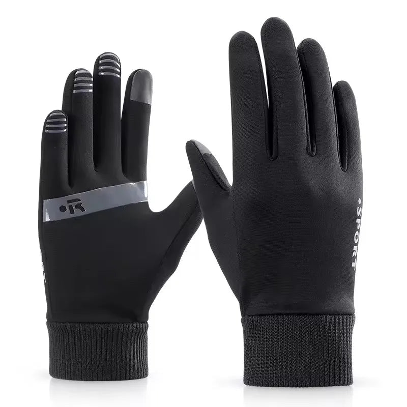 Custom Windproof Outdoor Cycling Winter Men Touchscreen Warm Gloves