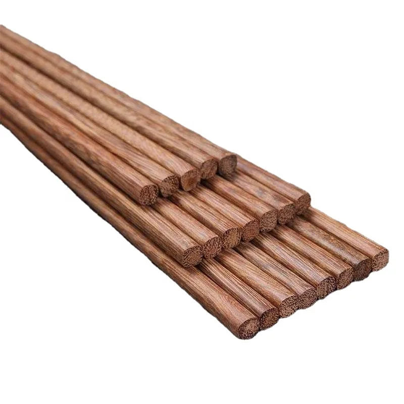 Original Chicken Wing Wood Chopsticks Lacquerless Waxless Japanese Hotel Household Mahogany Chopsticks 10 Pairs Set