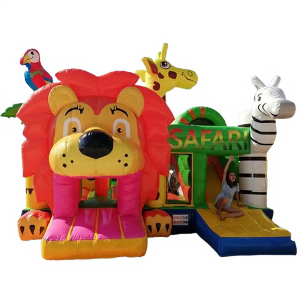 lion Inflatable Bounce House with Slide Kids Bouncy Castle Combo Jumping Castle for Sale
