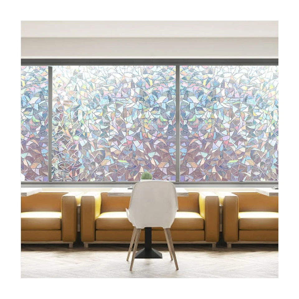 Hot Sale Frosted Stripe Static Cling Decorative Window Film Transparent Window Glass Films for Office Home Decoration