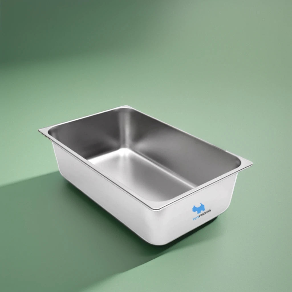 Eco-Friendly Portable Disposable Stackable Stainless Steel Cat Litter Box Easy Clean Toilet Furniture Litter Basin Cleaning