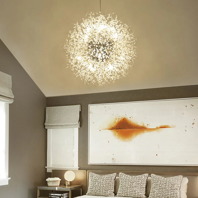 Dandelion Light Luxury Living Room Led Chandelier Modern Creative Design Warm Romantic Interior Decoration Pendant Lights