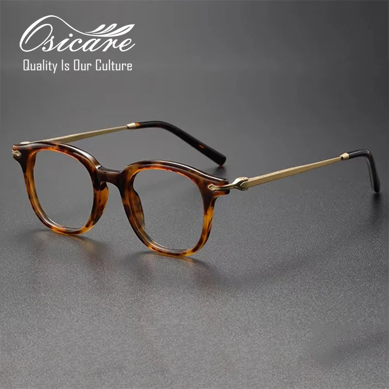 Luxury Classic Acetate Male Eyeglasses Gafas Al Por Mayor Myopia Optic Glasses Eye Specs Titanium Branded Optical Frames for 