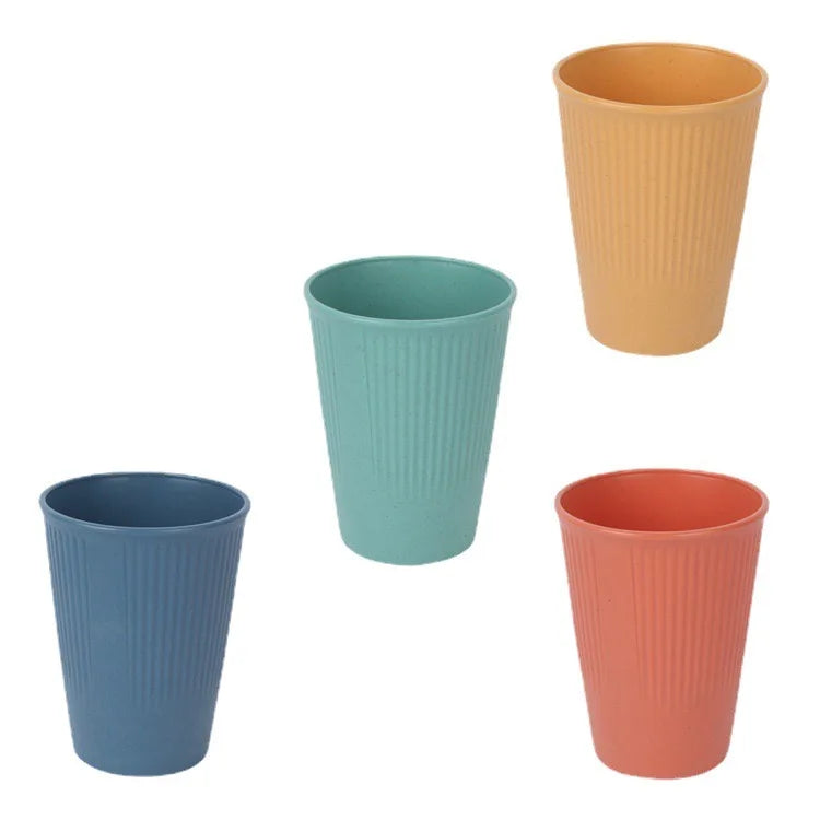 Wheat Straw Cups 350ml Party Use Plastic Drinking Coffee Cup Water Bottle
