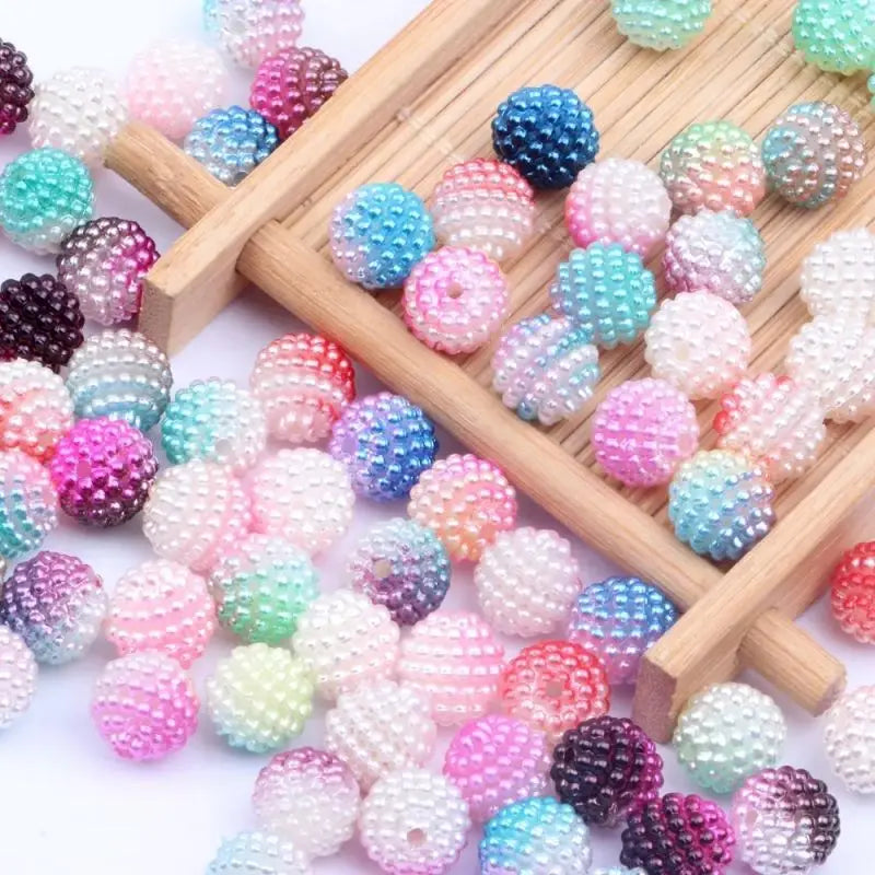 Hot Sales Multicolor 10/12/15mm Round Acrylic Bayberry Pearl Beads  Plastic Chunky Gumball Bubblegum Bayberry Abs Beads for D