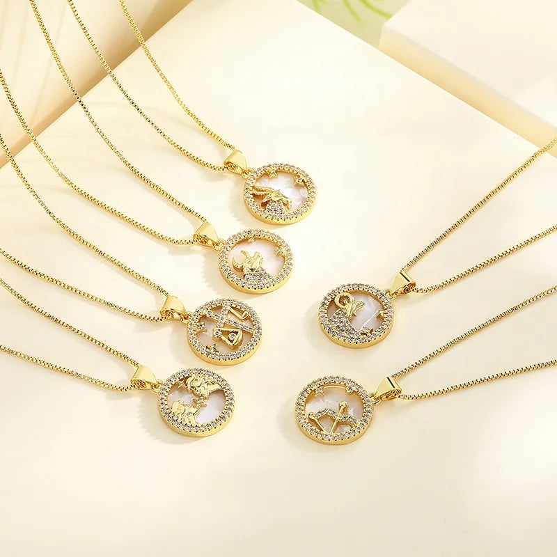 Wholesale 18K Gold Plated Zircon Fashion Jewelry Womens Necklaces Fashion Jewelry for Women