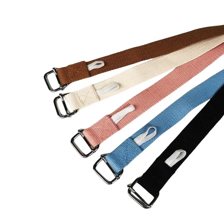 Adjustable Waterproof Eco-Friendly Cotton & Polyester Yoga Strap with D-Ring Buckle for Pilates Fitness Sports