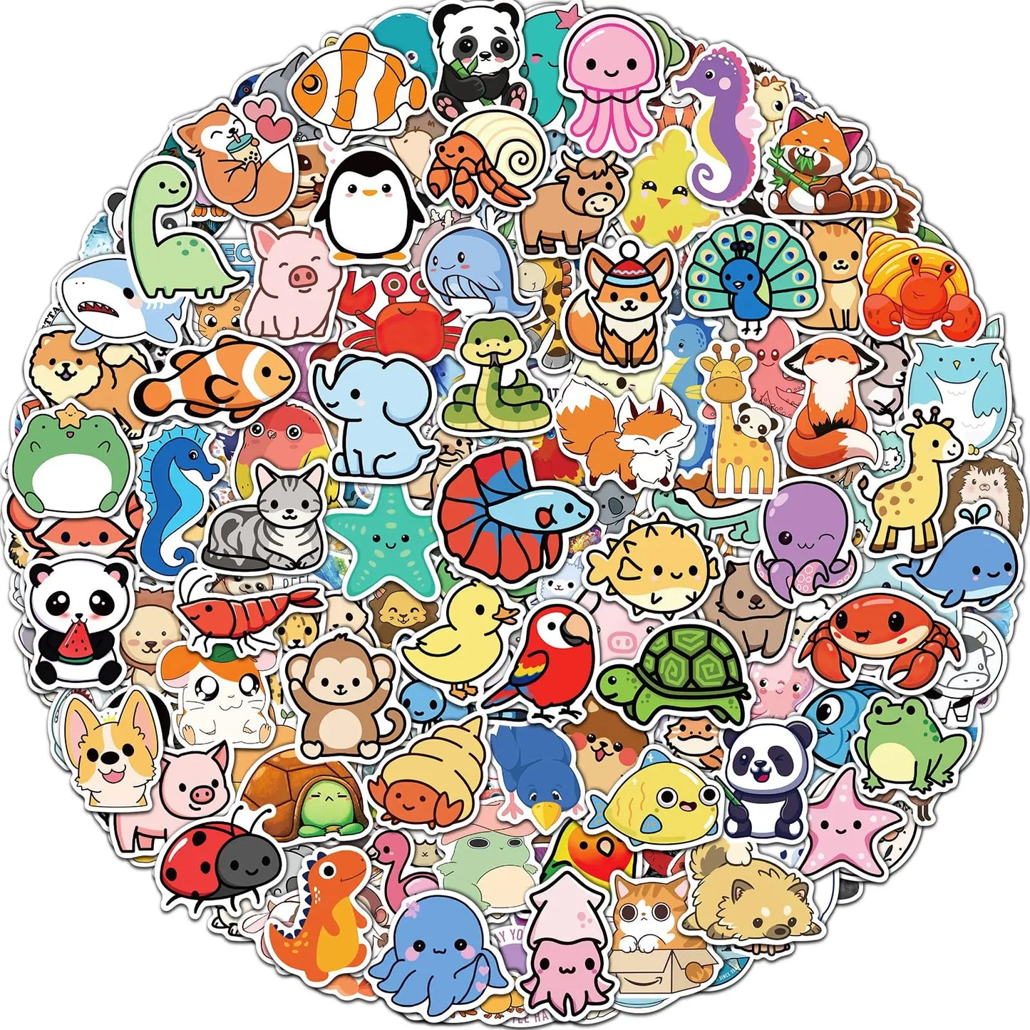 Cute Animal Waterproof Stickers for Kids Water Bottle Laptop Stickers for Kids