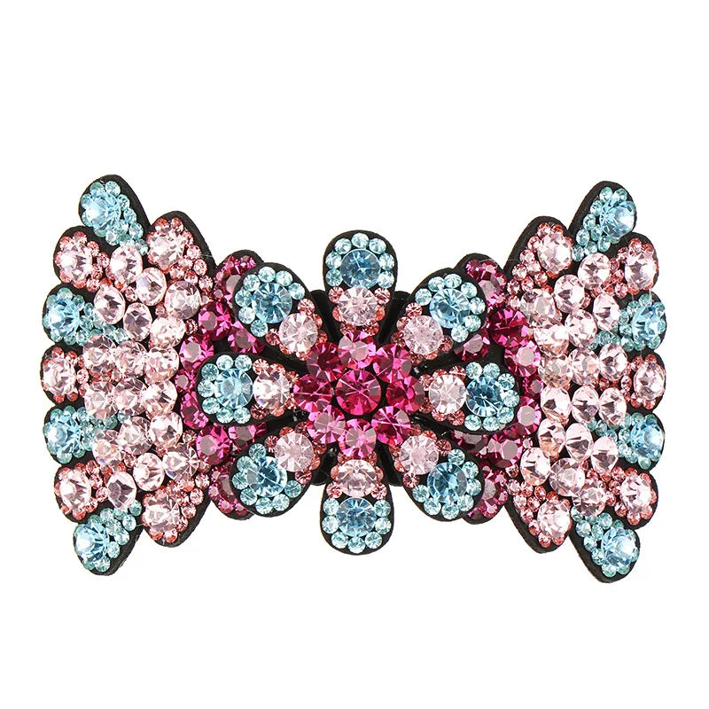 HX-205 Hot Sale Colorful Rhinestone Hair Barrette Luxury Diamond Hair Claw Clip Fashion Women Hair Clip
