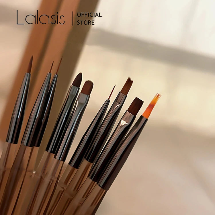 Lalasis Custom logo Private Label Wholesale Diy Nail Art Polish Tools Painting Drawing Carving Pen Manicure Brush Set