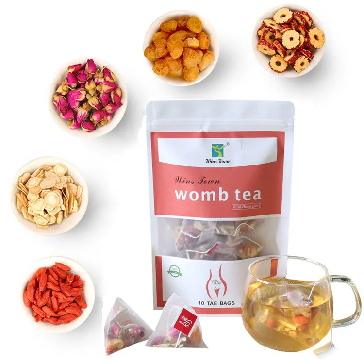 Custom Private Label Herbal Womb Tea Bags Organic Yoni Healing Detox Hormonal Balance Female Fertility Tea
