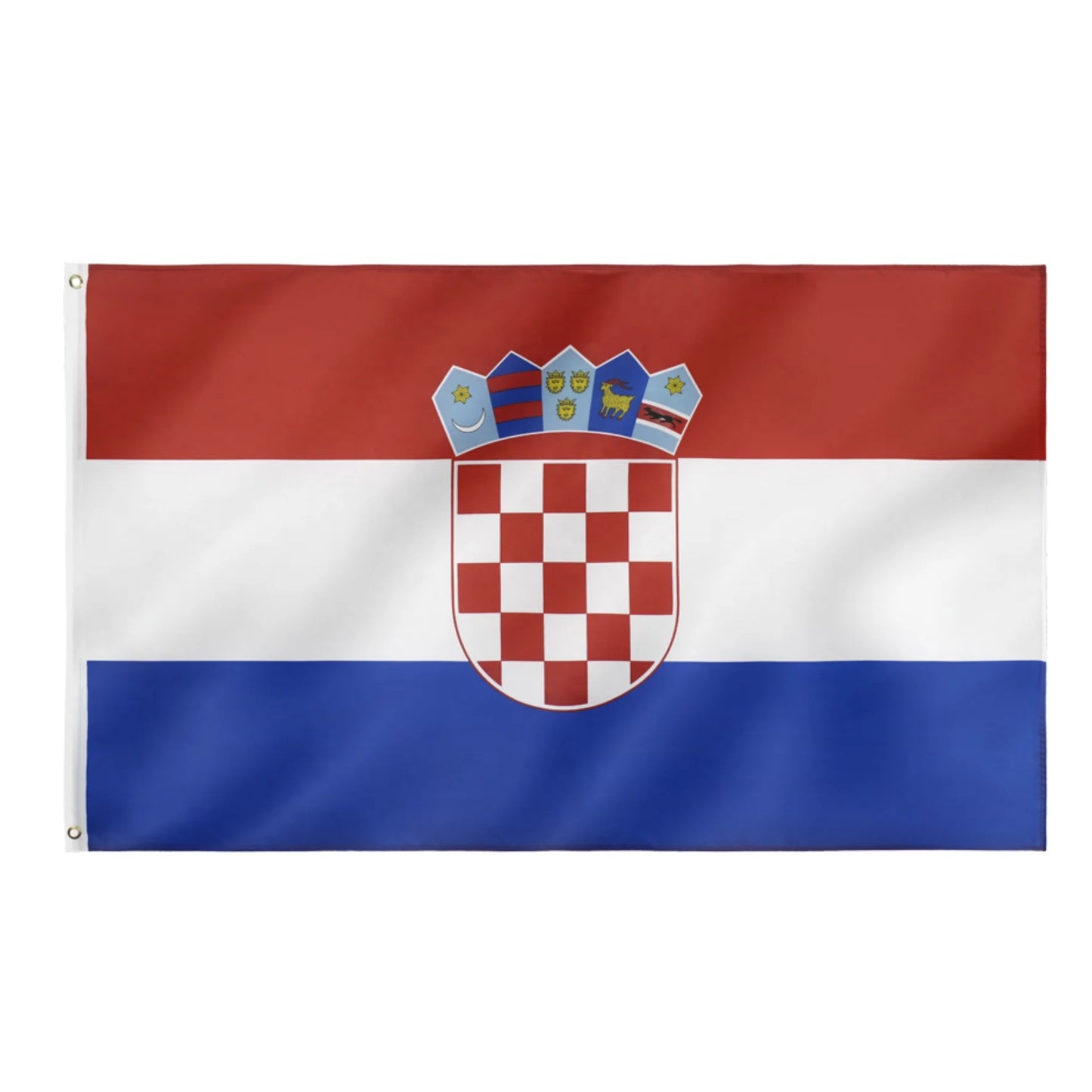 Customizable 3x5ft Double-Sided 100% Polyester Silk Screen Printed Strong Double-Stitched Croatian Flag 2 Grommets Color