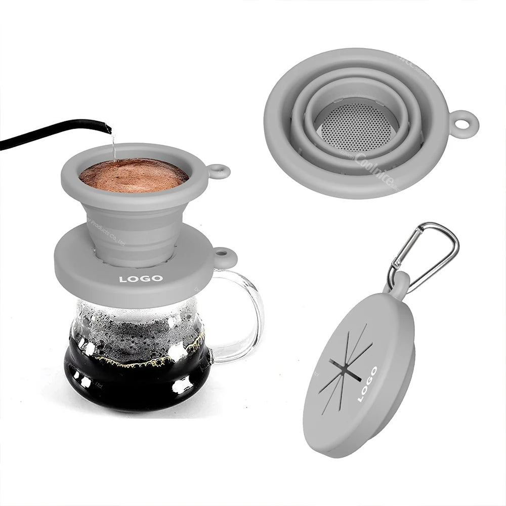 Pour Over Coffee Dripper Silicon Reusable Filter Paperless Cone Coffee Maker Dripper