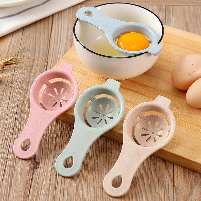 Household Baby Bake Eco-Friendly Wheat Straw Filter Screen Egg White & Yolk Separator Machine Mini Home Kitchen Tool