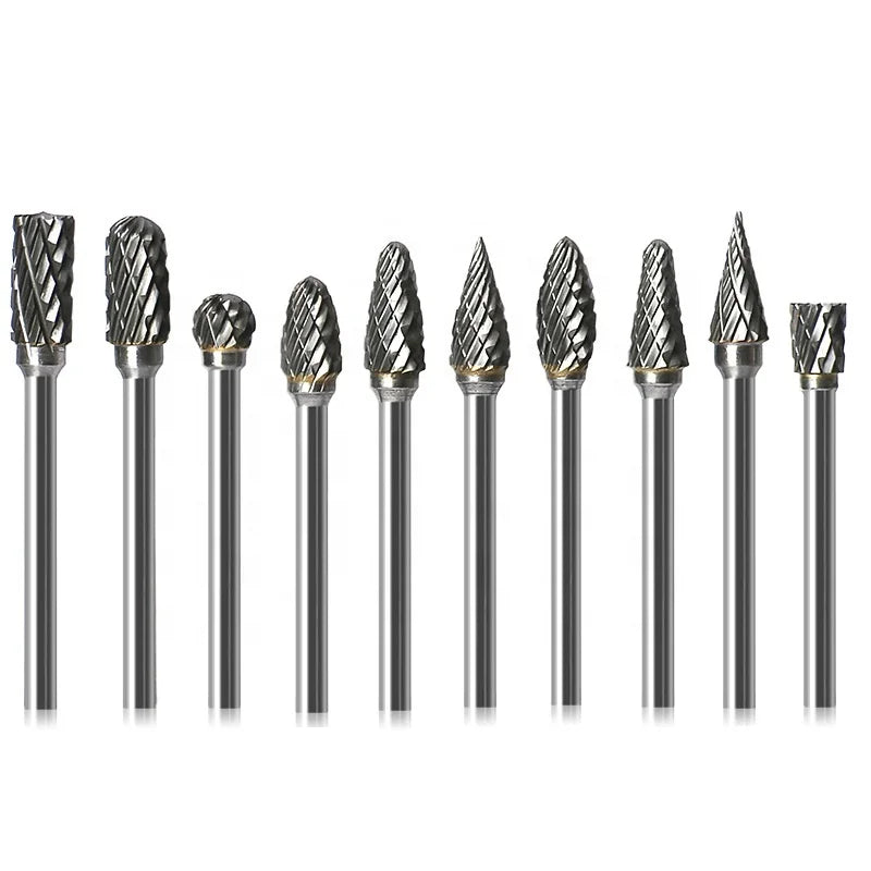 6*12mm Size Tungsten Carbide Double /single groove Rotary Burrs File Drill