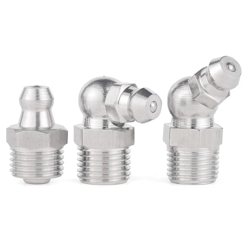Manufacturer Customized High Quality 45/90 Degree Grease Gun Nozzle Stainless Steel Grease Nipple