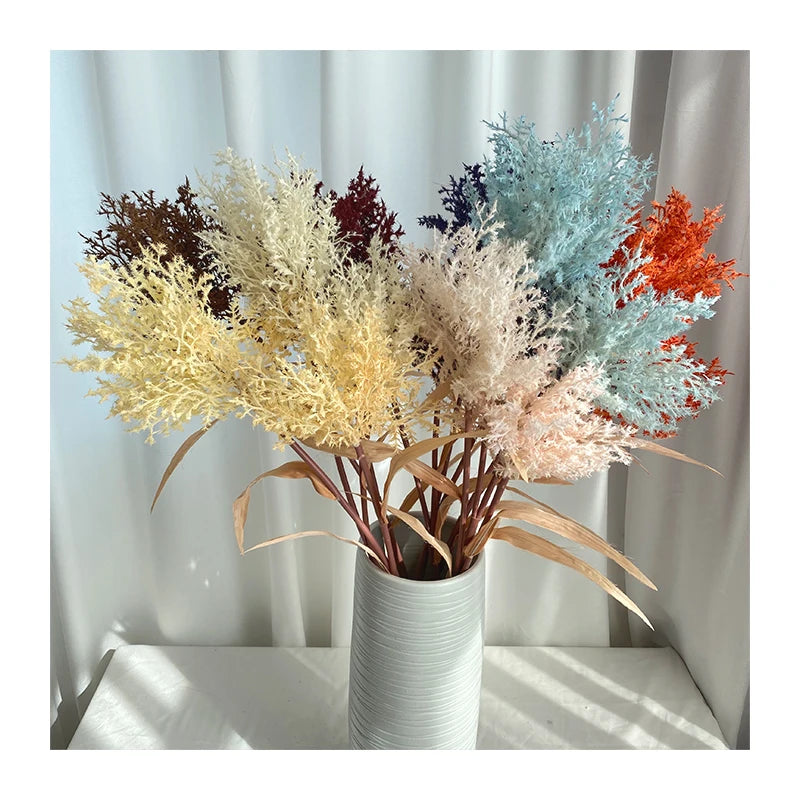 2 Heads Mountain Reeds  Dekoration Plant Cheap Wholesale Artificial Flowers