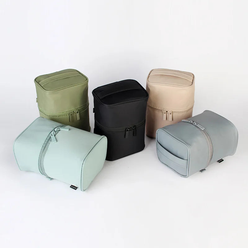 Fashion Travel Cosmetic Makeup Bag Small Makeup Brush Holder Organizer Cute Portable Artist Storage Polyester Zipper Custom L
