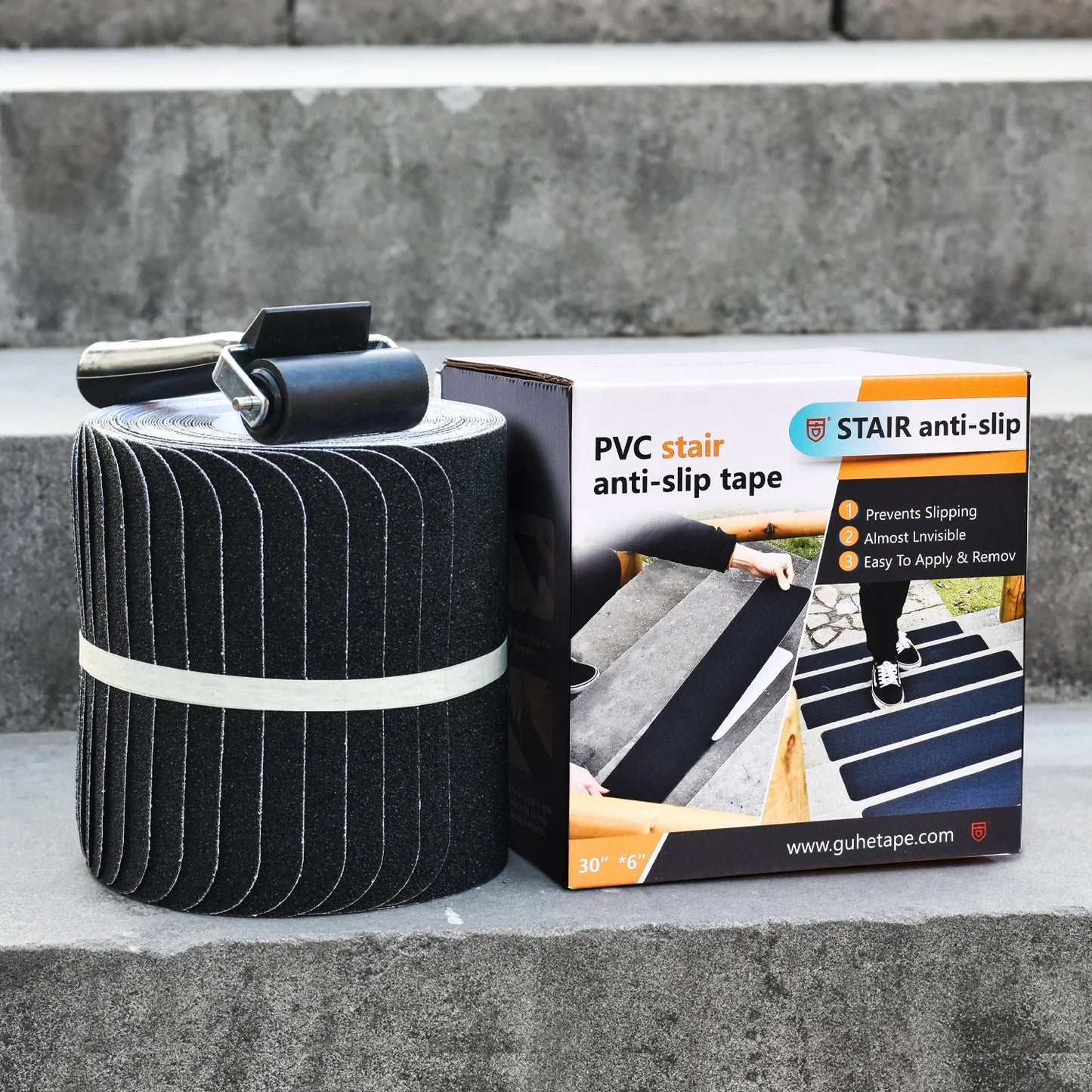 Anti Slip Grip Traction Tape Single Sided Pressure Sensitive PVC Waterproof Acrylic Floor Stairs Warning Tape Colors Carton B