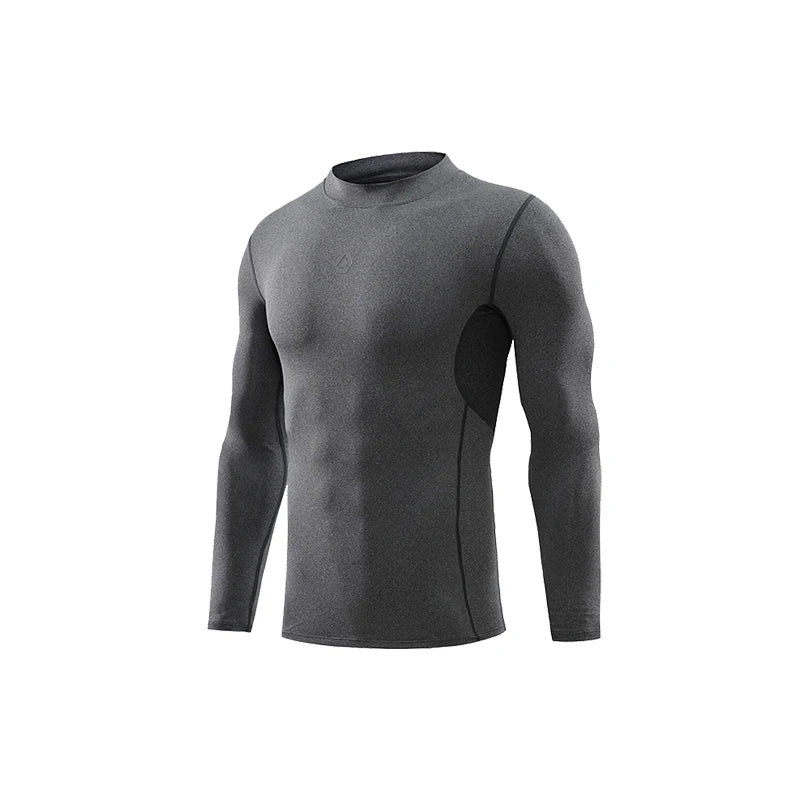 100% Polyester Moisture Wicking Gym Compression Long Sleeve Tshirt Customize Blank Polyester Tshirt Custom Logo Polyester Fab