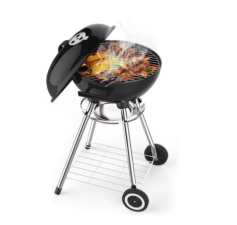 Professional Modern Easily Cleaned Steel/Iron Adjustable Height Folding Portable Camping Grill for 2-3 People Home & Party Us