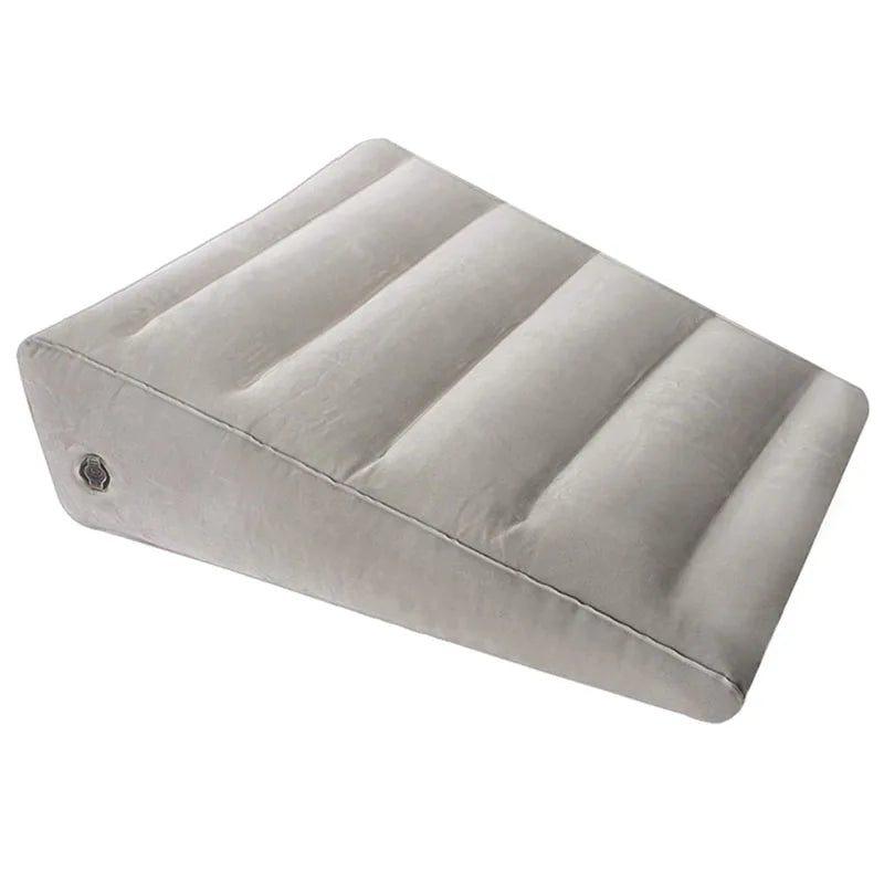 Inflatable Velvet Wedge Pillow for Back Rest Flocking Inflatable Wedge Pillow for Backrest Wedge Pillow for Knee Rehabilitati