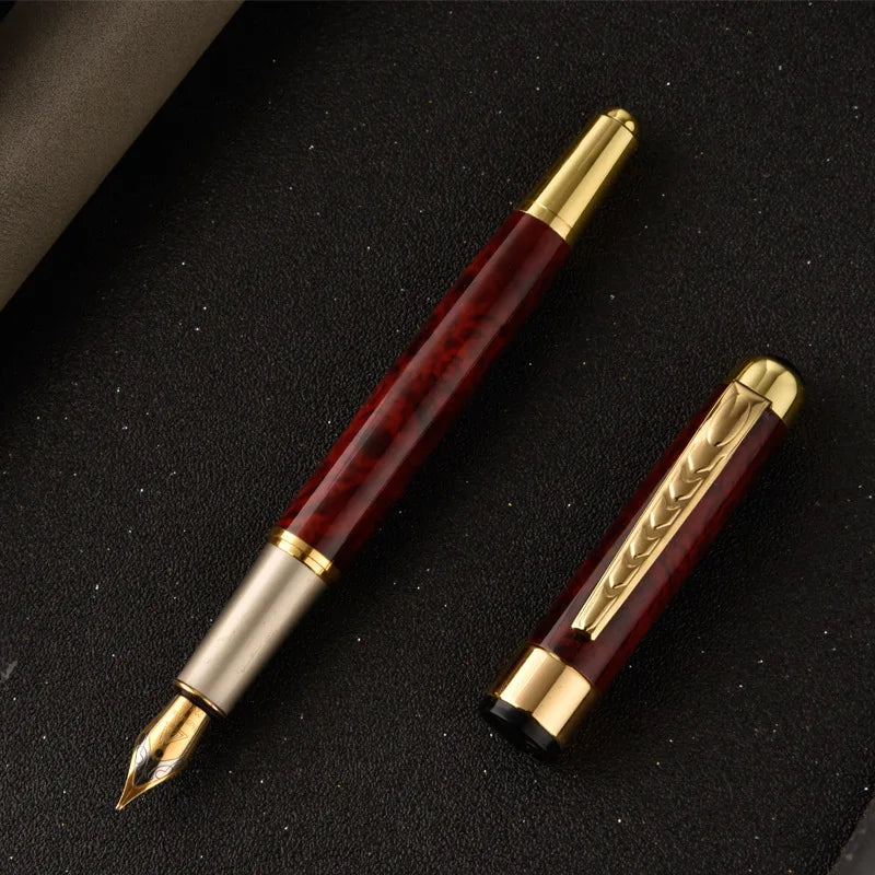 2026 Famous Brand Jiangxi Chinese Supplier China Ink Luxury Fine Nib Stainless Steel Classic Fancy Fountain Pen for Gift Mark