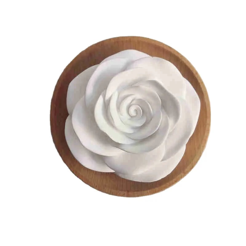 Passive Diffuser Rose Flower Diffuser Wood Base Home Fragrance Diffuser