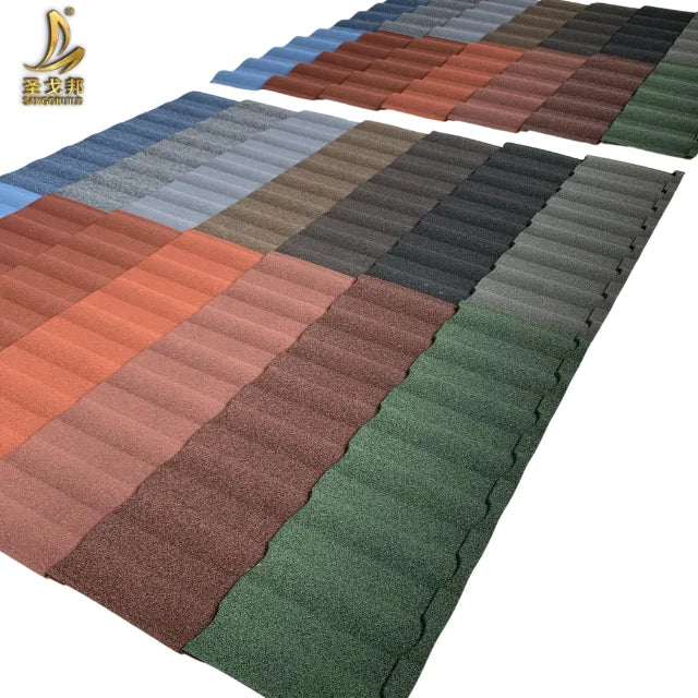 Metal Roofing Sheets High Quality 0.4mm Stone Coated Metal Roof Tiles Zinc Corrugated Roof Tiles