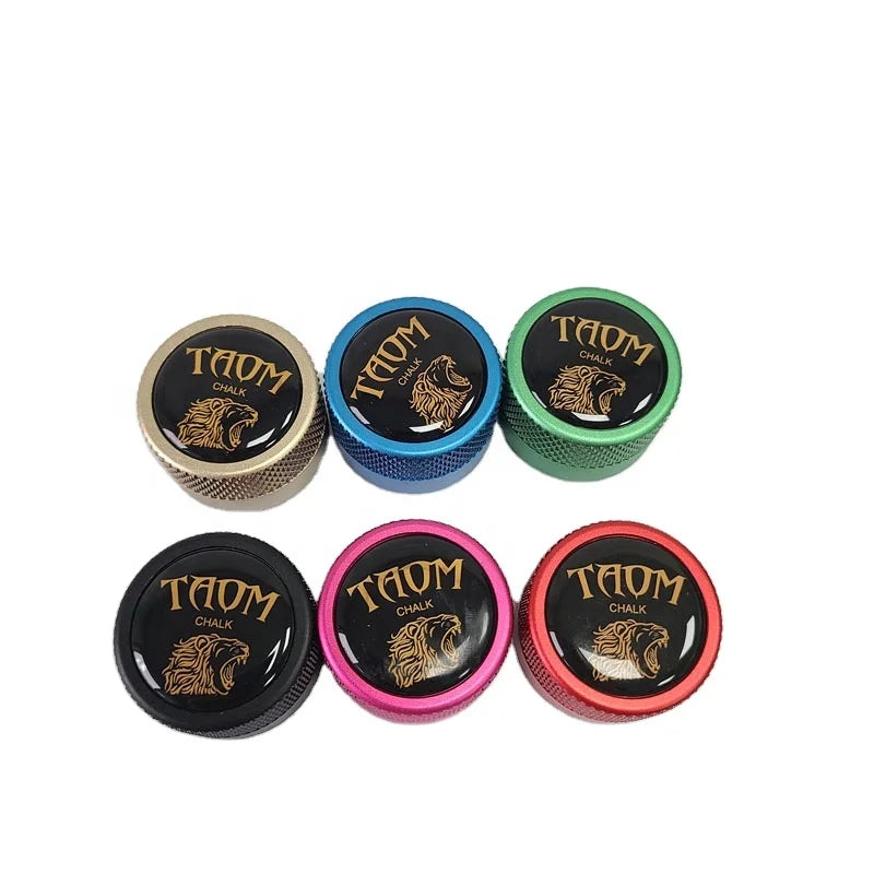 Hot Sale Billiard Pool Chalk Holder Round with Magnetic Clip Snooker Colorful Chalk Holder Accept Custom Billiard Accessories