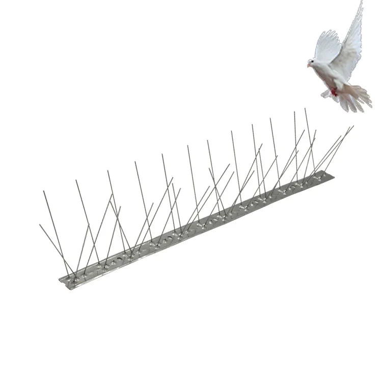 Defender Solid Stainless Steel Bird Spikes Kit-Eco-Friendly Disposable Pest Control for Birds
