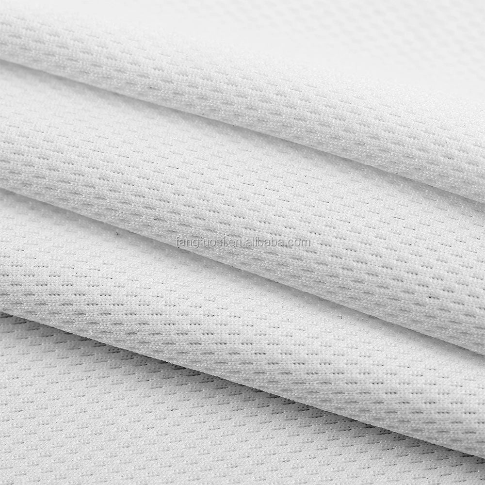 Stock Roll White 160gsm Bird Eye Mesh 160cm Eyelet Mesh Fabric