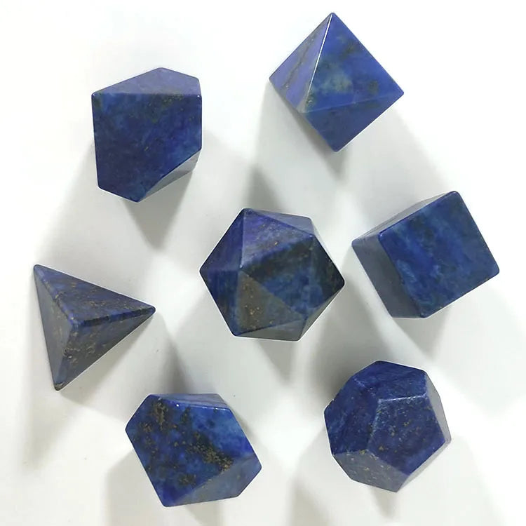 Handmade Polyhedral D&D Dice Set for Board Games 7-Piece Gemstone Dice Laser Engraved Logo Velvet Bag Packaging Wholesale Sup