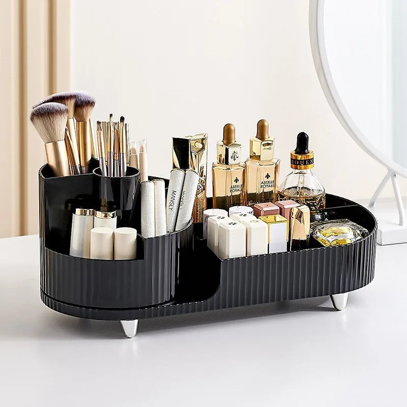 Wholesale 360 Degree Rotating Large Capacity Perfume Organizer Makeup Brush Holder High Quality Desk Cosmetics Makeup Organiz