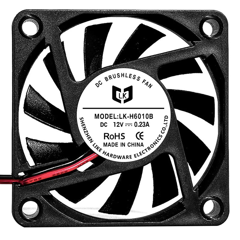 6010 60*60*10mm DC 12V 5V High Rpm Cfm Sleeve Double Ball Cooling Fan 12V