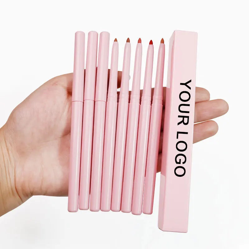 Wholesale  High Pigment Lip Liner Private Label Waterproof Lipliner Pencil Custom Matte Rolls up Lipliner Pen